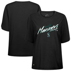 Seattle Mariners Levelwear Women's Bloom Sizzle T-Shirt - Black - MLB Discount