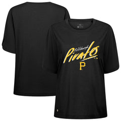 Pittsburgh Pirates Levelwear Women's Bloom Sizzle T-Shirt - Black - MLB Discount
