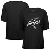 Los Angeles Dodgers Levelwear Women's Bloom Sizzle T-Shirt - Black - MLB Lifestyle