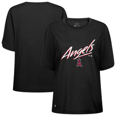 Los Angeles Angels Levelwear Women's Bloom Sizzle T-Shirt - Black - MLB Discount