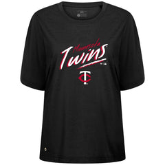 Minnesota Twins Levelwear Women's Bloom Sizzle T-Shirt - Black - MLB Online