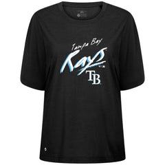 Tampa Bay Rays Levelwear Women's Bloom Sizzle T-Shirt - Black - MLB on Sale