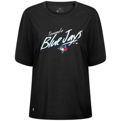 Toronto Blue Jays Levelwear Women's Bloom Sizzle T-Shirt - Black - MLB Lifestyle