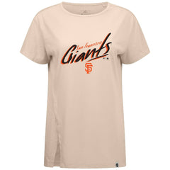 San Francisco Giants Levelwear Women's Influx Sizzle T-Shirt - Khaki - MLB Lifestyle