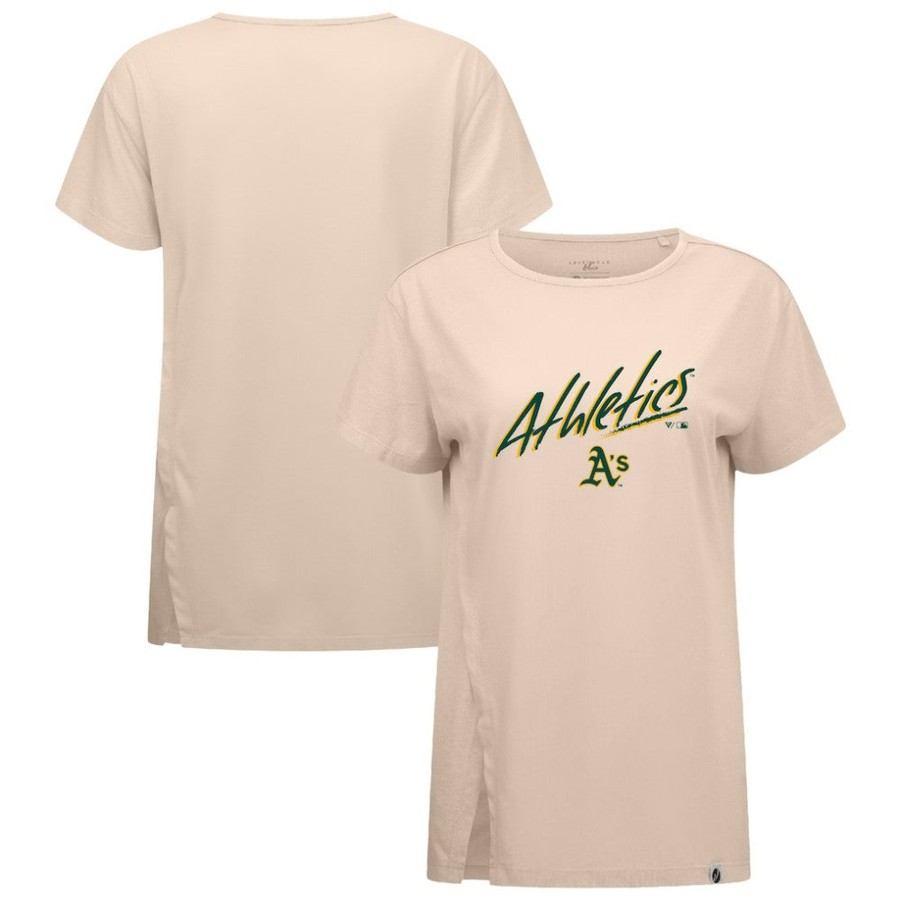 Athletics Levelwear Women's Influx Sizzle T-Shirt - Khaki - MLB Sale