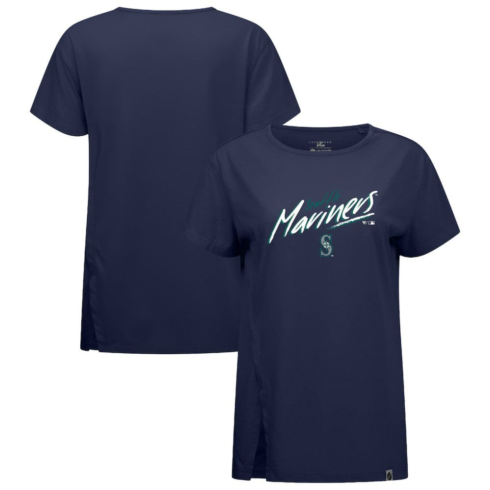 Seattle Mariners Levelwear Women's Influx Sizzle T-Shirt - Navy - MLB Lifestyle