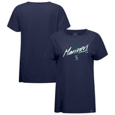 Seattle Mariners Levelwear Women's Influx Sizzle T-Shirt - Navy - MLB Lifestyle