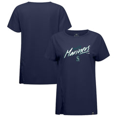 Seattle Mariners Levelwear Women's Influx Sizzle T-Shirt - Navy - MLB Lifestyle