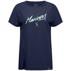 Seattle Mariners Levelwear Women's Influx Sizzle T-Shirt - Navy - MLB Lifestyle