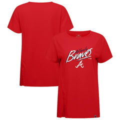 Atlanta Braves Levelwear Women's Influx Sizzle T-Shirt - Red - MLB Lifestyle