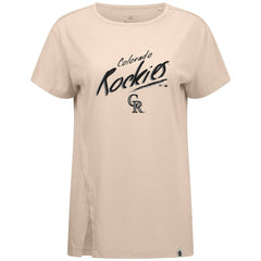 Colorado Rockies Levelwear Women's Influx Sizzle T-Shirt - Khaki - MLB Online