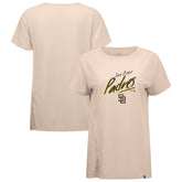 San Diego Padres Levelwear Women's Influx Sizzle T-Shirt - Khaki - MLB Discount