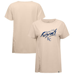 Kansas City Royals Levelwear Women's Influx Sizzle T-Shirt - Khaki - MLB Discount