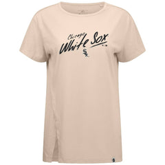 Chicago White Sox Levelwear Women's Influx Sizzle T-Shirt - Khaki - MLB Discount