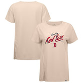 Boston Red Sox Levelwear Women's Influx Sizzle T-Shirt - Khaki - MLB on Sale