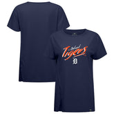 Detroit Tigers Levelwear Women's Influx Sizzle T-Shirt - Navy - MLB Discount