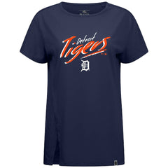 Detroit Tigers Levelwear Women's Influx Sizzle T-Shirt - Navy - MLB Discount