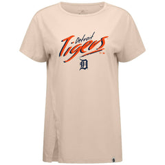 Detroit Tigers Levelwear Women's Influx Sizzle T-Shirt - Khaki - MLB Sale