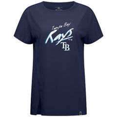 Tampa Bay Rays Levelwear Women's Influx Sizzle T-Shirt - Navy - MLB Lifestyle