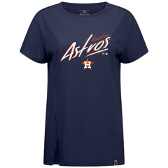 Houston Astros Levelwear Women's Influx Sizzle T-Shirt - Navy - MLB Lifestyle