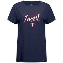 Minnesota Twins Levelwear Women's Influx Sizzle T-Shirt - Navy - MLB Lifestyle