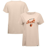 Baltimore Orioles Levelwear Women's Influx Sizzle T-Shirt - Khaki - MLB Online