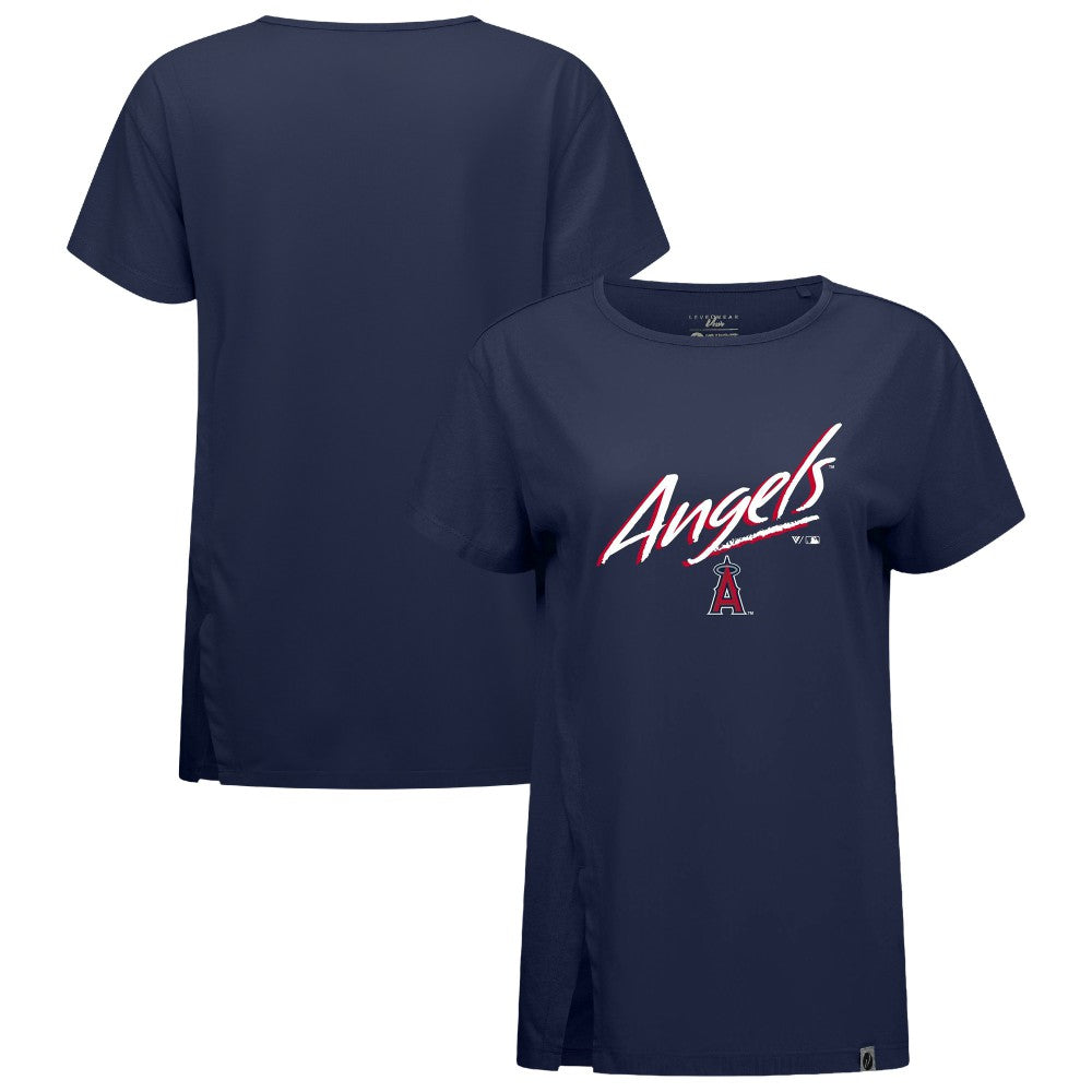 Los Angeles Angels Levelwear Women's Influx Sizzle T-Shirt - Navy - MLB Lifestyle