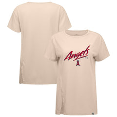 Los Angeles Angels Levelwear Women's Influx Sizzle T-Shirt - Khaki - MLB Online