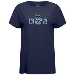 Tampa Bay Rays Levelwear Women's Influx Journey T-Shirt - Navy - MLB Sale