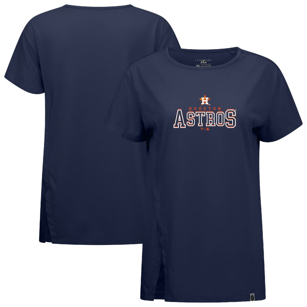 Houston Astros Levelwear Women's Influx Journey T-Shirt - Navy - MLB Discount