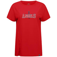 Los Angeles Angels Levelwear Women's Influx Journey T-Shirt - Red - MLB Discount