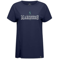 Seattle Mariners Levelwear Women's Influx Journey T-Shirt - Navy - MLB Lifestyle