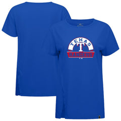 Texas Rangers Levelwear Women's Influx Banner Arch T-Shirt - Royal - MLB on Sale