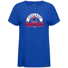 Chicago Cubs Levelwear Women's Influx Banner Arch T-Shirt - Royal - MLB Sale