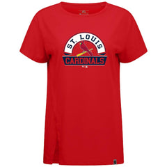 St. Louis Cardinals Levelwear Women's Influx Banner Arch T-Shirt - Red - MLB on Sale