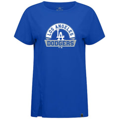 Los Angeles Dodgers Levelwear Women's Influx Banner Arch T-Shirt - Royal - MLB Discount