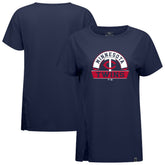 Minnesota Twins Levelwear Women's Influx Banner Arch T-Shirt - Navy - MLB Discount