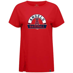 Los Angeles Angels Levelwear Women's Influx Banner Arch T-Shirt - Red - MLB Sale