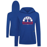 Texas Rangers Levelwear Women's Relay Banner Arch Long Sleeve T-Shirt Hoodie - Royal - MLB Online