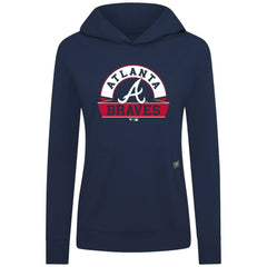 Atlanta Braves Levelwear Women's Relay Banner Arch Long Sleeve T-Shirt Hoodie - Navy - MLB Online