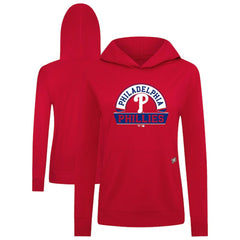Philadelphia Phillies Levelwear Women's Relay Banner Arch Long Sleeve T-Shirt Hoodie - Red - MLB Online