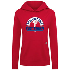 Philadelphia Phillies Levelwear Women's Relay Banner Arch Long Sleeve T-Shirt Hoodie - Red - MLB Online