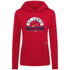 St. Louis Cardinals Levelwear Women's Relay Banner Arch Long Sleeve T-Shirt Hoodie - Red - MLB Lifestyle