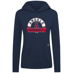 Los Angeles Angels Levelwear Women's Relay Banner Arch Long Sleeve T-Shirt Hoodie - Navy - MLB on Sale