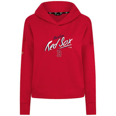 Boston Red Sox Levelwear Women's Sweet Sizzle Tri-Blend Hoodie - Red - MLB Lifestyle