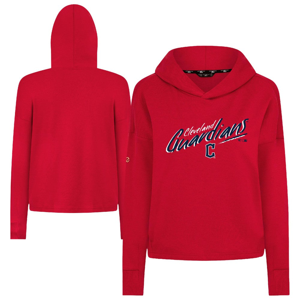 Cleveland Guardians Levelwear Women's Sweet Sizzle Tri-Blend Hoodie - Red - MLB Discount