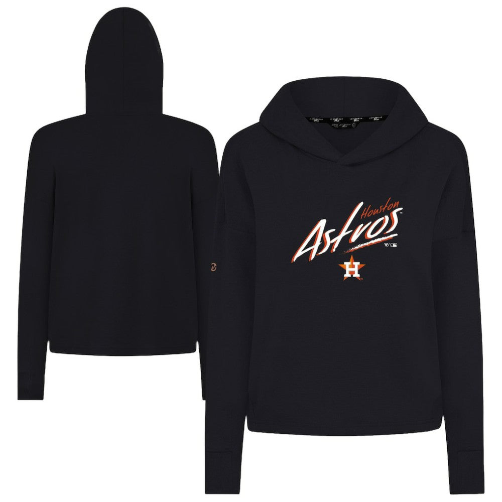 Houston Astros Levelwear Women's Sweet Sizzle Tri-Blend Hoodie - Black - MLB Lifestyle