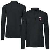 Texas Rangers Levelwear Women's Upright Insignia 2.0 Quarter-Zip Tri-Blend Top - Black - MLB Discount