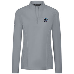 Miami Marlins Levelwear Women's Upright Insignia 2.0 Quarter-Zip Tri-Blend Top - Gray - MLB Discount