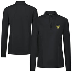 Milwaukee Brewers Levelwear Women's Upright Insignia 2.0 Quarter-Zip Tri-Blend Top - Black - MLB Online
